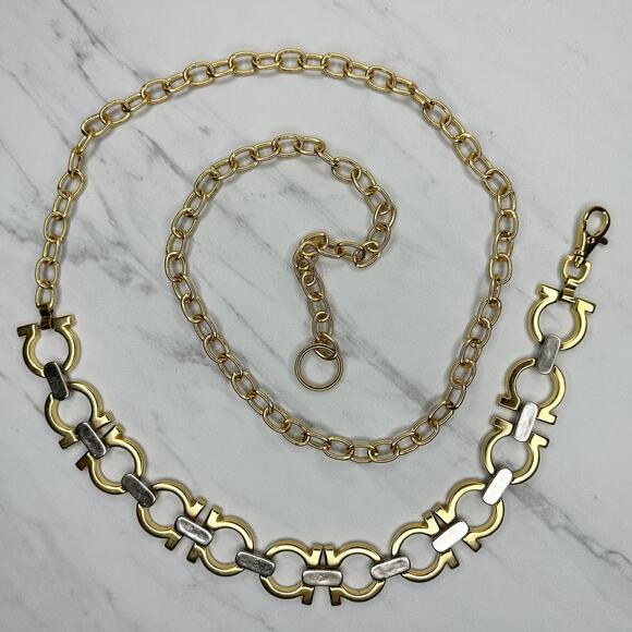 Chunky Horsebit Equestrian Gold Silver Chain Link Belt ✨ - Picture 1 of 15